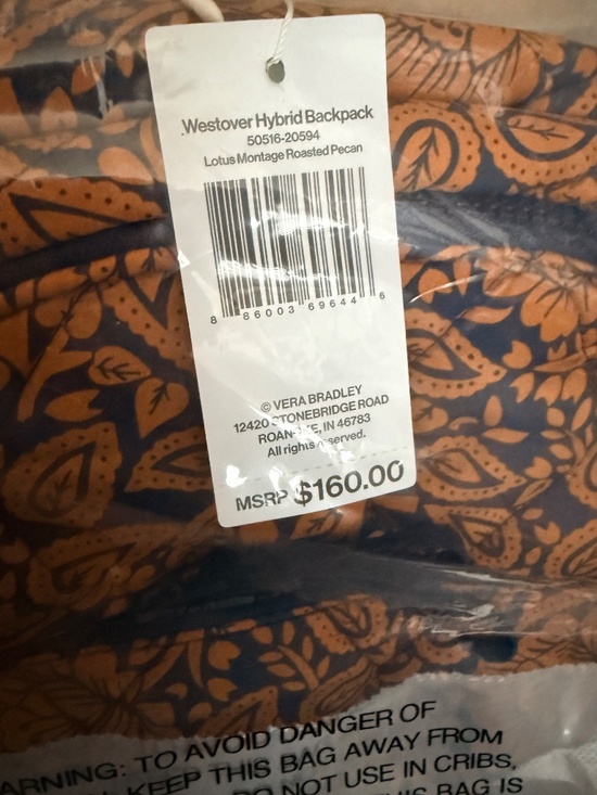 Vera Bradley Featherweight Westover Hybrid Backpack, Lotus Montage main image 4
